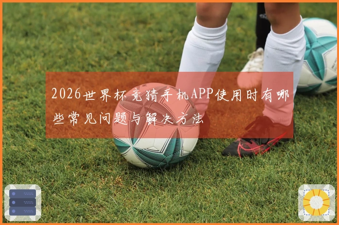 2026世界杯竞猜手机APP使用时有哪些常见问题与解决方法